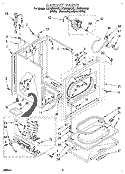 CABINET Diagram and Parts List for LGT6638AN2  Whirlpool Dryer