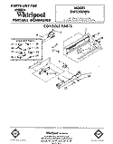 CONSOLE Diagram and Parts List for SHF5500W0  Whirlpool Dishwasher