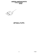 MISCELLANEOUS, OPTIONAL Diagram and Parts List for DU915PWKS0  Whirlpool Dishwasher