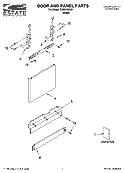 DOOR AND PANEL PARTS Diagram and Parts List for TUD8700RQ1  Estate Dishwasher
