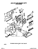 AIR FLOW AND CONTROL Diagram and Parts List for BHAC0500XS0  Whirlpool Air Conditioner