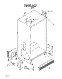 CABINET Diagram and Parts List for ED25DQXAB00  Whirlpool Refrigerator