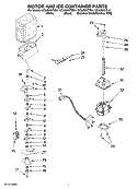 MOTOR AND ICE CONTAINER PARTS Diagram and Parts List for GC3JHAXTB01  Whirlpool Refrigerator