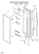REFRIGERATOR DOOR Diagram and Parts List for KSFS25FJBL00  KitchenAid Refrigerator