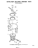 HEATER, PUMP AND LOWER SPRAYARM Diagram and Parts List for DU5003XL0  Whirlpool Dishwasher