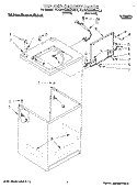 TOP AND CABINET, LIT/OPTIONAL Diagram and Parts List for KAWE565BAL0  KitchenAid Washer