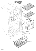 LINER PARTS Diagram and Parts List for EV250NXMQ01  Whirlpool Freezer