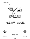 SECTION Diagram and Parts List for ACW114XM0  Whirlpool Air Conditioner
