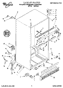 CABINET Diagram and Parts List for ET22PMXBW00  Whirlpool Refrigerator
