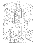 TUB , LITERATURE AND OPTIONAL Diagram and Parts List for DU8100XT3  Whirlpool Dishwasher