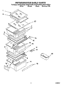 REFRIGERATOR SHELF PARTS Diagram and Parts List for GD5RHAXNQ00  Whirlpool Refrigerator
