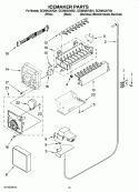 ICEMAKER PARTS, OPTIONAL PARTS (NOT INCLUDED) Diagram and Parts List for GC5NHAXVB01  Whirlpool Refrigerator