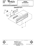 CONSOLE Diagram and Parts List for DU9500XR1  Whirlpool Dishwasher