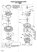 PUMP AND MOTOR PARTS Diagram and Parts List for IRD6750D0  Inglis Dishwasher