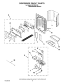 DISPENSER FRONT PARTS Diagram and Parts List for GI6FARXXY06  Whirlpool Refrigerator
