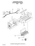 ICEMAKER PARTS Diagram and Parts List for KFIS27CXBL3  KitchenAid Refrigerator