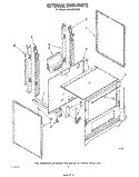 EXTERNAL OVEN Diagram and Parts List for SF302BSRW0  Whirlpool Range