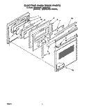 ELECTRIC OVEN DOOR Diagram and Parts List for RM280PXAB1  Whirlpool Microwave Oven Combo