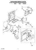 DISPENSER FRONT PARTS Diagram and Parts List for ED5JVEXTS00  Whirlpool Refrigerator