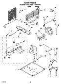 UNIT PARTS, OPTIONAL PARTS Diagram and Parts List for TT18AKXPQ03  Estate Refrigerator