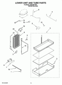 LOWER UNIT AND TUBE PARTS Diagram and Parts List for KSSO48FTX03  KitchenAid Refrigerator