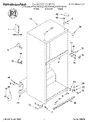 CABINET, LITERATURE Diagram and Parts List for KTRS20KHBL00  KitchenAid Refrigerator