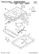 COOKTOP PARTS, OPTIONAL PARTS Diagram and Parts List for KECC506RSS02  KitchenAid Cooktop