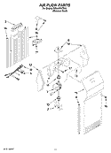 AIR FLOW PARTS Diagram and Parts List for ED2JVEXTS00  Whirlpool Refrigerator
