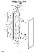 FREEZER DOOR PARTS Diagram and Parts List for IKQ224300  Inglis Refrigerator