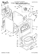 SECTION Diagram and Parts List for LER6638DW1  Whirlpool Dryer