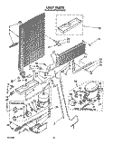 UNIT Diagram and Parts List for ET18PKXSW07  Whirlpool Refrigerator