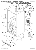 CABINET PARTS Diagram and Parts List for KBLA20ERSS00  KitchenAid Refrigerator