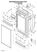 REFRIGERATOR DOOR PARTS Diagram and Parts List for KBURT3665E01  KitchenAid Refrigerator