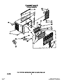 CABINET Diagram and Parts List for ACQ052XY0  Whirlpool Air Conditioner