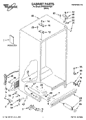 CABINET PARTS Diagram and Parts List for 5VGS3SHGKQ05  Whirlpool Refrigerator