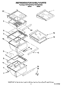 REFRIGERATOR SHELF PARTS Diagram and Parts List for MSD2258KGW00  Whirlpool Refrigerator