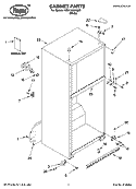 CABINET PARTS Diagram and Parts List for RT21AKXKQ06  Roper Refrigerator
