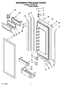 REFRIGERATOR DOOR PARTS Diagram and Parts List for KBFO42FTX00  KitchenAid Refrigerator