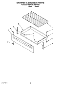 DRAWER & BROILER PARTS Diagram and Parts List for TEP315TW0  Estate Range