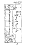 GEARCASE Diagram and Parts List for LA5500XTG0  Whirlpool Washer