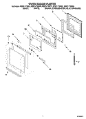 OVEN DOOR Diagram and Parts List for KEBC177KBT1  KitchenAid Wall Oven