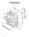 REFRIGERATOR DOOR Diagram and Parts List for RT25BKXAW00  Roper Refrigerator
