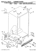 CABINET PARTS Diagram and Parts List for KSCS25INBT02  KitchenAid Refrigerator