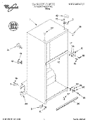 CABINET Diagram and Parts List for ET18SCRFW03  Whirlpool Refrigerator