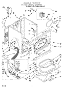 CABINET Diagram and Parts List for LGR5636EQ1  Whirlpool Dryer