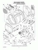 BULKHEAD PARTS Diagram and Parts List for YWED9400SW2  Whirlpool Dryer