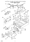CONTROL PANEL AND SEPARATOR Diagram and Parts List for CSP2791BN0  Whirlpool Dryer