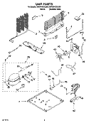 UNIT PARTS Diagram and Parts List for 5GR2SHKXLQ03  Whirlpool Refrigerator