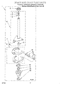 BRAKE AND DRIVE TUBE Diagram and Parts List for LSQ8543JT0  Whirlpool Washer