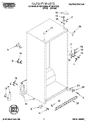 CABINET Diagram and Parts List for RT18DKXEW03  Roper Refrigerator